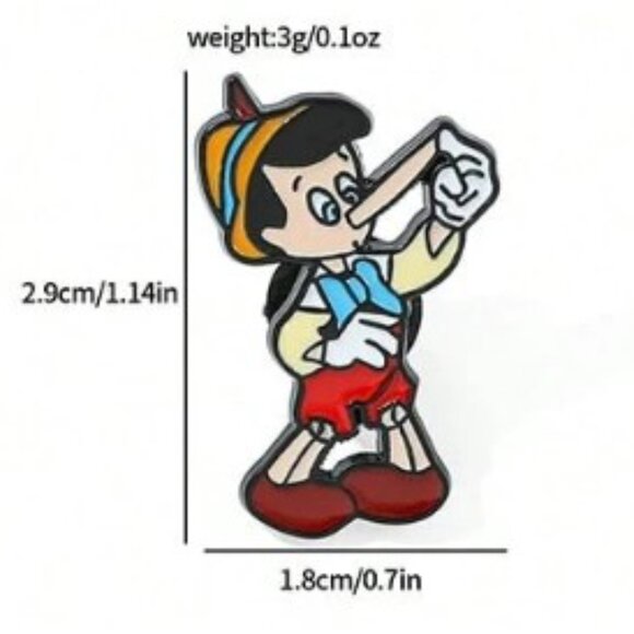 DISNEY Pinocchio “Nose Growing” Trading Pin (BRAND NEW!) - Picture 2 of 3